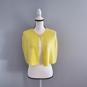 M-A-G By Magashoni Yellow 100% Cashmere Shrug Size S